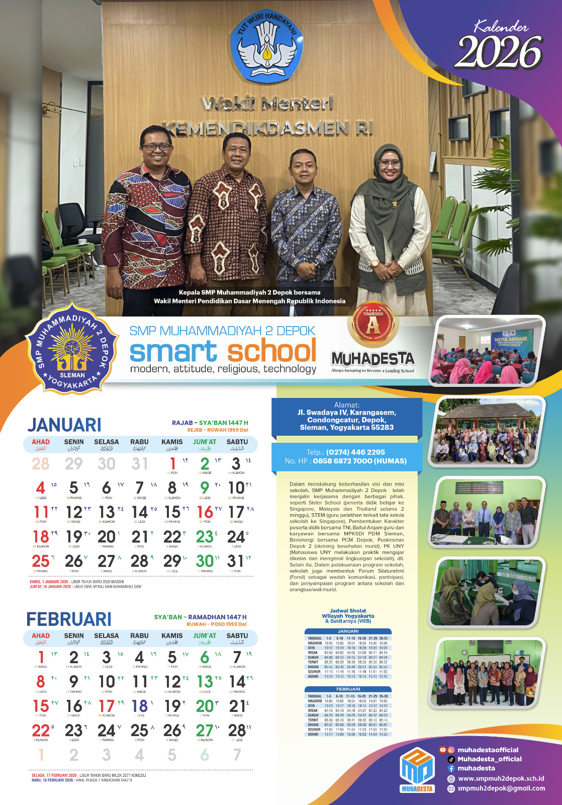 KALENDER 2026, SMP Muhammadiyah 2 Depok KALENDER 2026, SMP Muhammadiyah 2 Depok